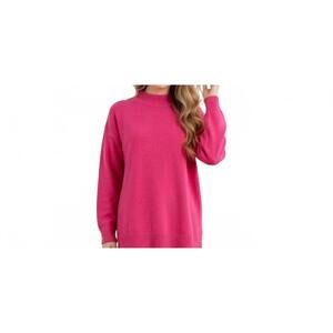 NEW LAVENDER J mockneck long sleeve sweater in pink